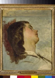 Forberedende studie for reisefølgene, ca. 1862